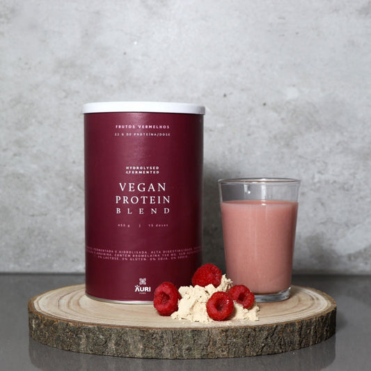 Hydrolyzed and Fermented Vegetable Protein with Red Fruits